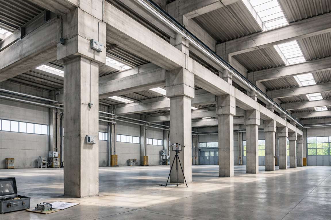 Capannone industriale analizzato secondo le Norme Tecniche per le Costruzioni