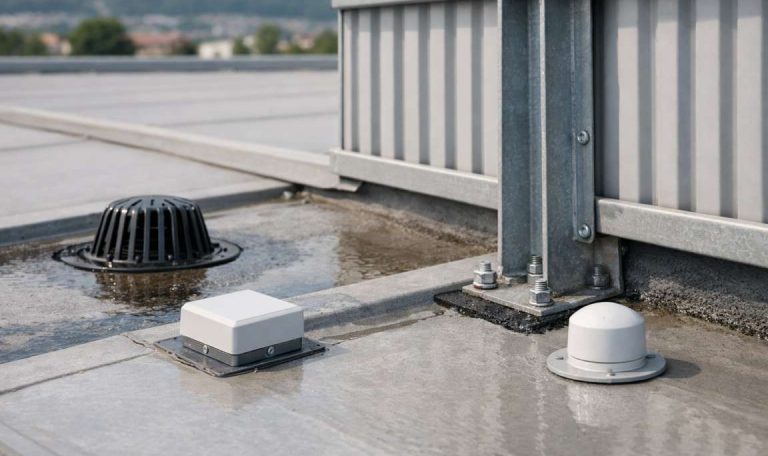 Sensori per monitoraggio copertura capannone industriale