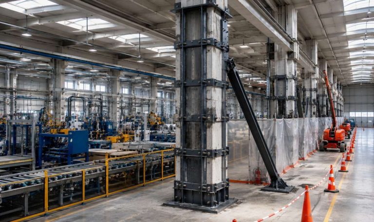 Intervento strutturale in capannone industriale senza fermare la produzione